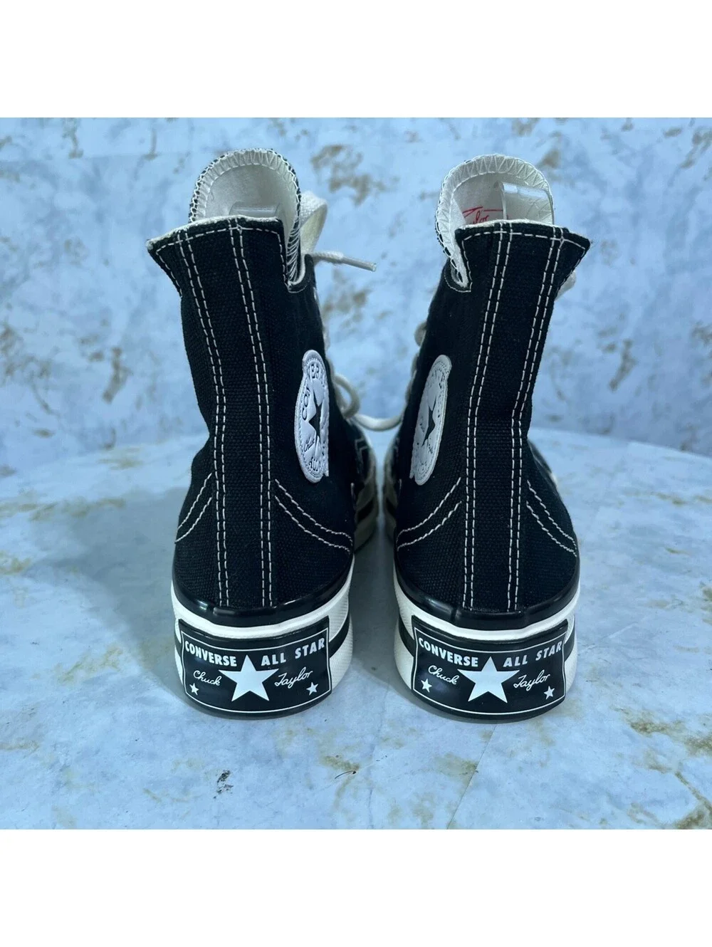 Converse Chuck 70 Plus Womens Size 5 Shoes Black White High Top Platform Sneaker
